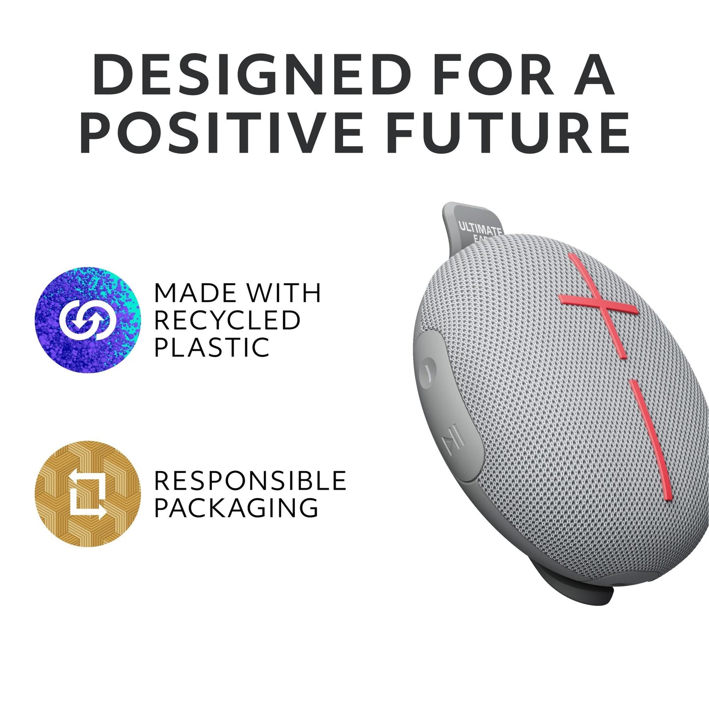 Ultimate Ears MINIROLL Portable Bluetooth Speaker - Grey (Australia stock)