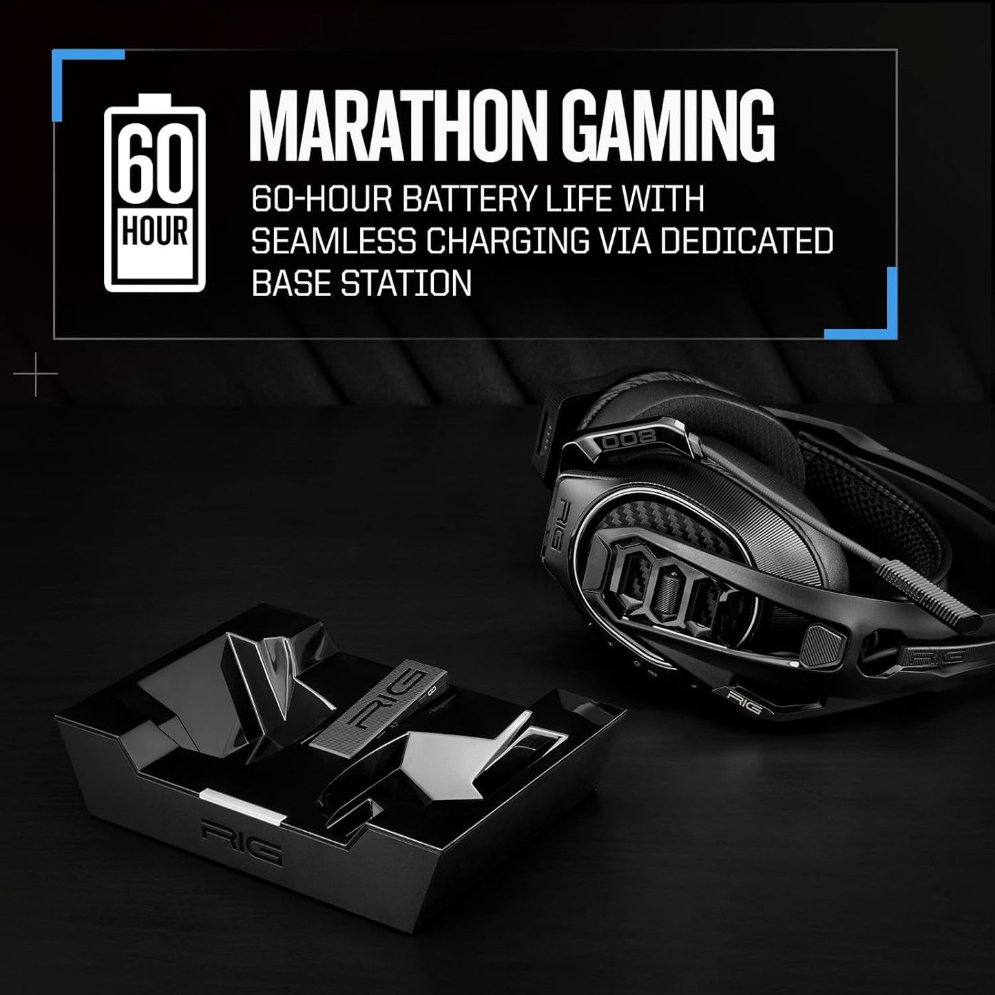 Rig 800 Pro HS Wireless Headset & Multi-Function Base Station for PlayStation 5 / PlayStation 4 & PCs - 24 hours of battery in a single charge