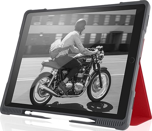 STM Dux Plus Rugged case for iPad Pro 12.9" 1st / 2nd Gen  - Red (Model number(s): A2152, A2123, A2153, A2154, A1701, A1709, A1852)