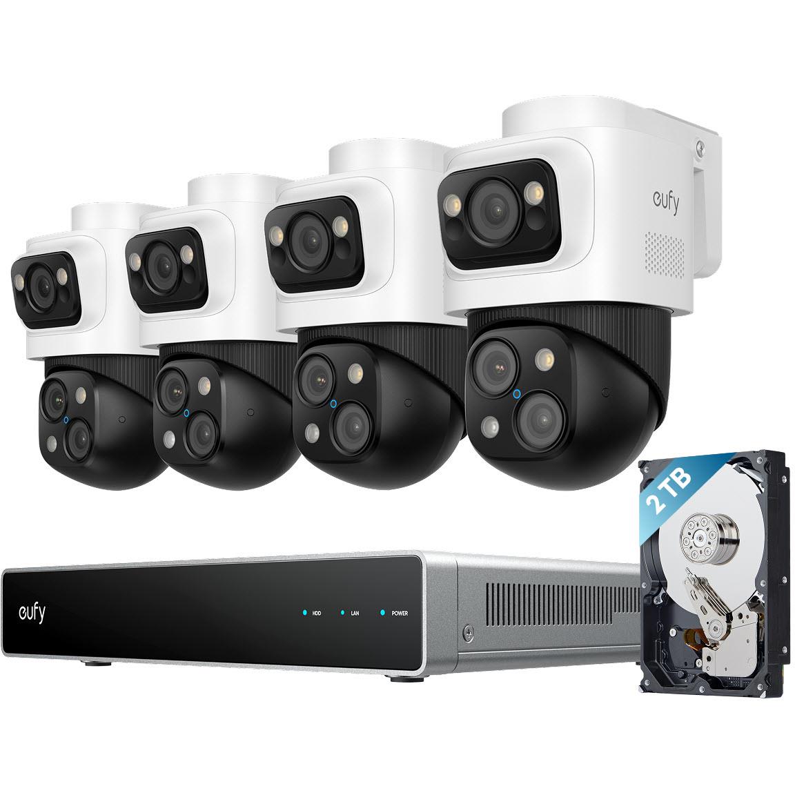 EUFY NVR Security System S4 Max 8-Channel NVR with 4PoE Bullet-PTZ Cameras