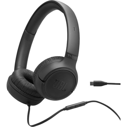 JBL Tune 530 Wired USB-C On-Ear Headphones - Black (Australia stock)