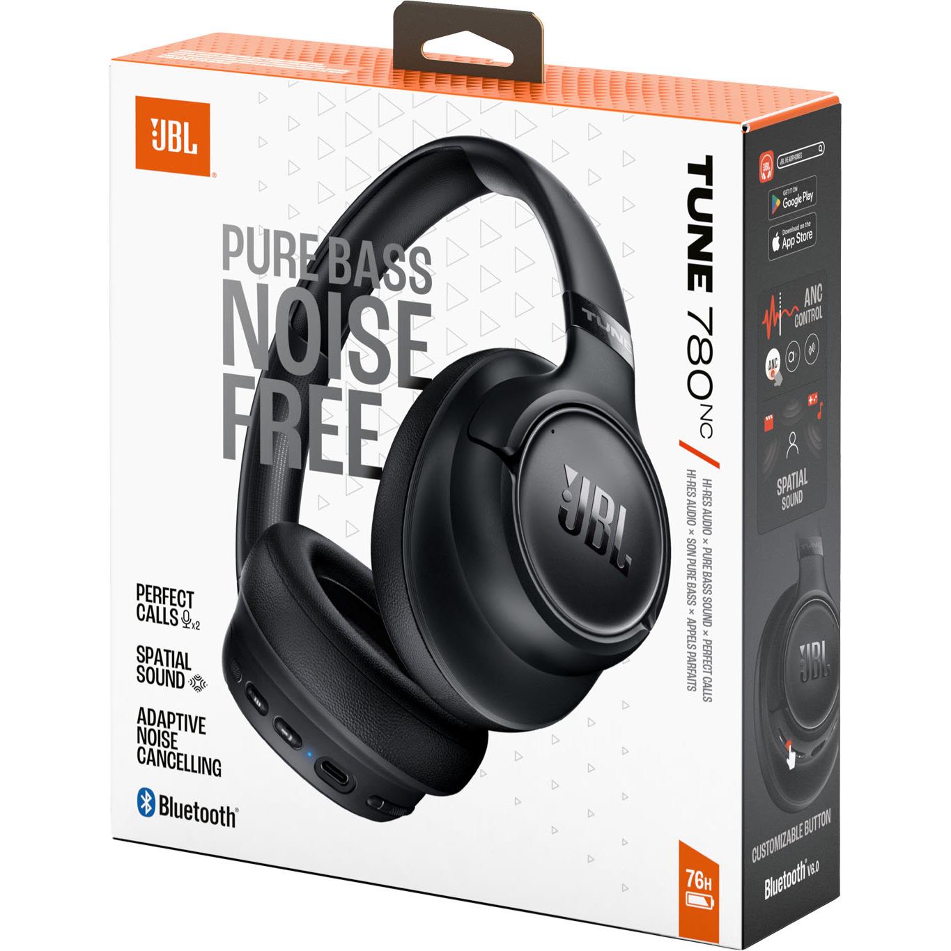 JBL Tune 780NC Wireless Over-Ear Noise Cancelling Headphones - Black (Australia stock)