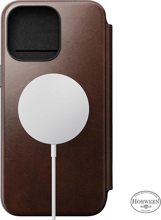 NOMAD Leather Folio Ecco - iPhone 15 6.1" - BROWN