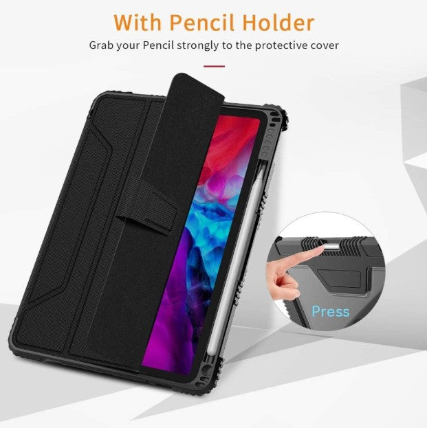 Armor Shockproof Smart Flip Case for iPad Pro 12.9 (2018 / 202 / 2021 / 2022) iPad Air 13 (2024 / 2025)