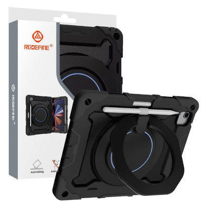 Armor Shockproof with Handle Ring Rotation Case for iPad Air 13 (2024) (2025) (2026) - Black