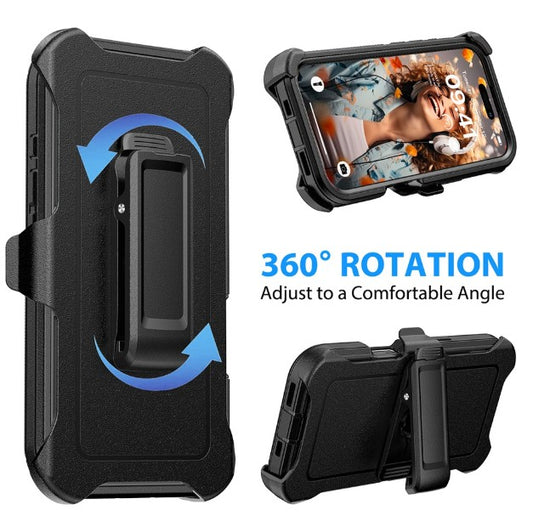 Shockproof Robot Armor Hard Case with Belt Clip for Samsung Galaxy A17 5G / A26 5G - Black