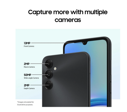 Samsung Galaxy A05s (Dual Sim) 128GB - Black [SM-A057FZKGXSA] - Australia Stock