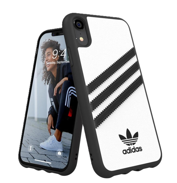 Adidas Original Classic Moulded Case- iPh XR 6.1' - White / Black