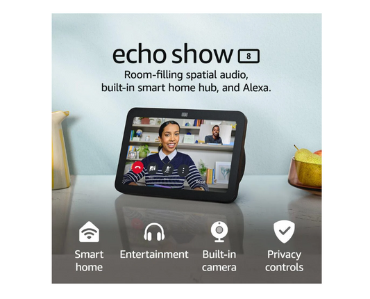 Amazon Echo Show 8 [Gen 3] - Charcoal - 2024