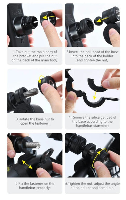 BASEUS Smart Solar Power Cycling Electric Wireless Phone Mount Holder (4.7" to 6.7")