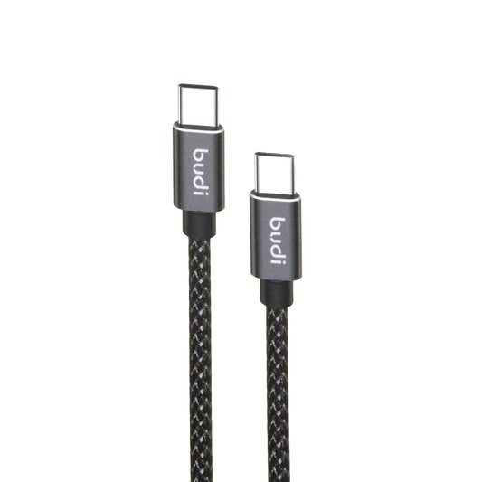 BUDI - NYLON CABLE for TYPE C TO C (3m) - BLACK