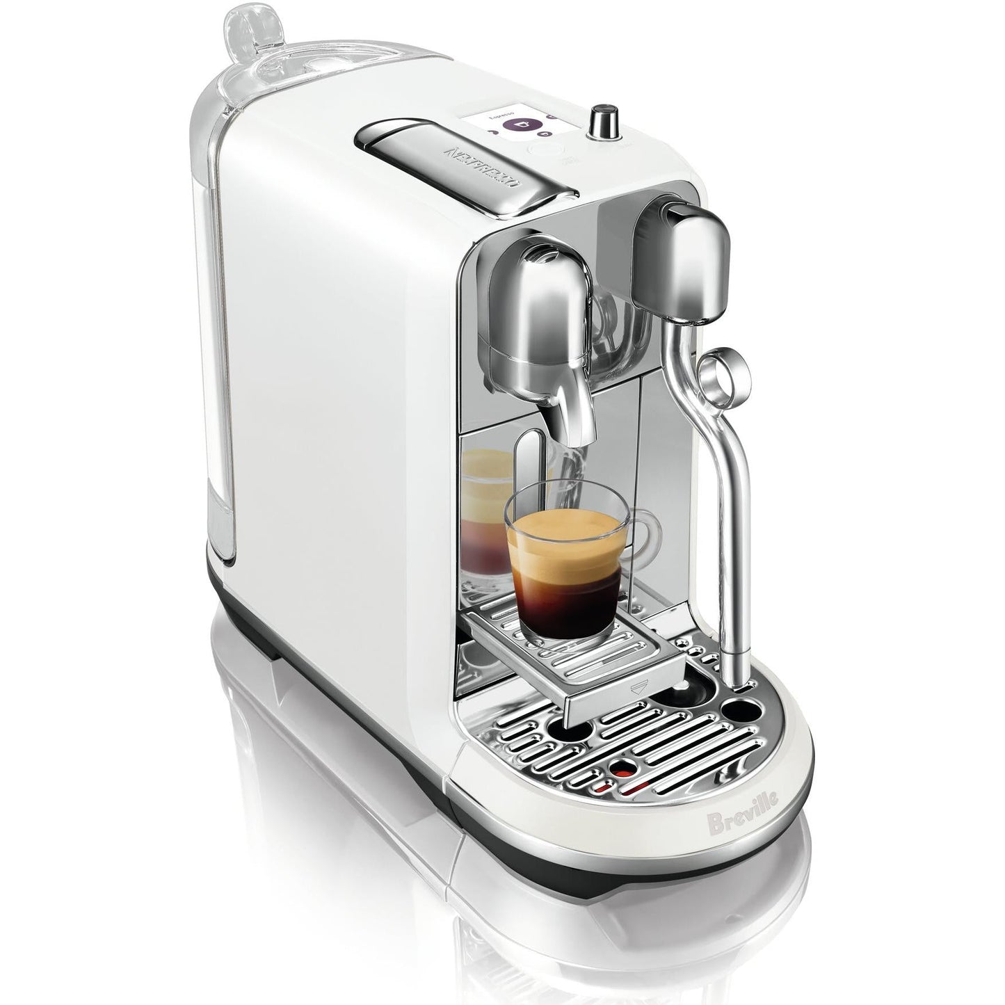 Breville Nespresso Creatista Plus Coffee Machine - Sea Salt White