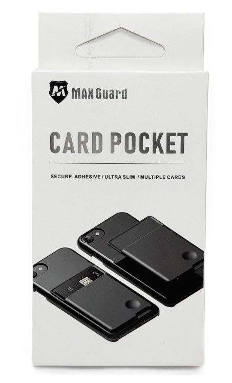 MaxGuard Silicone Card Pocket for Mobile Phone - Red