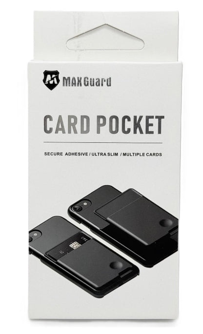 MaxGuard Silicone Card Pocket for Mobile Phone - Red