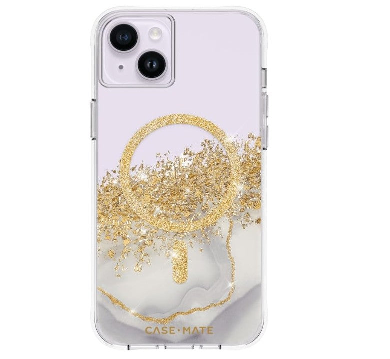 CASE MATE Karat Marble Magsafe Case for Iphone 14 (6.1') - White Marble