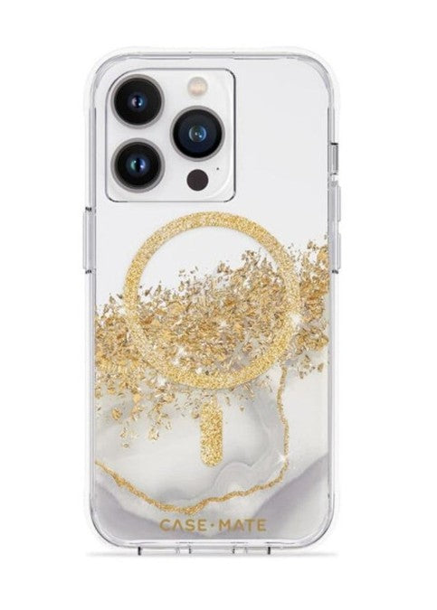 CASE MATE Karat Marble Magsafe Case for Iphone 14 Pro (6.1') - White Marble