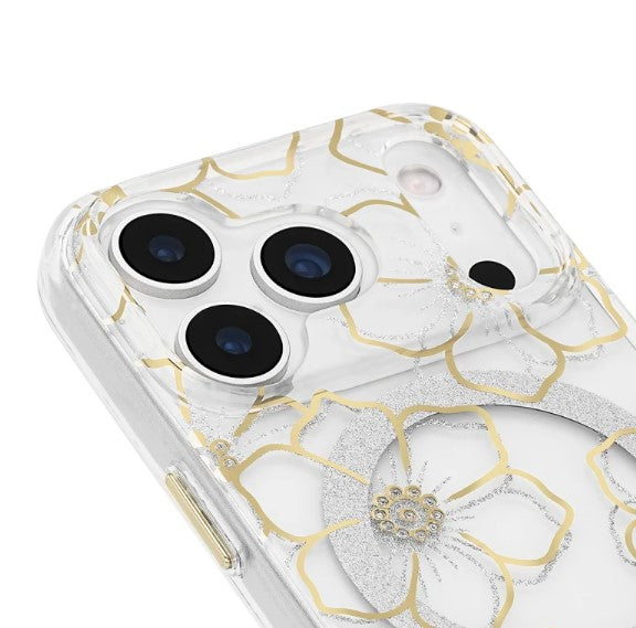 Case Mate Floral Gems MagSafe Case for iPhone 17 Pro - Gold