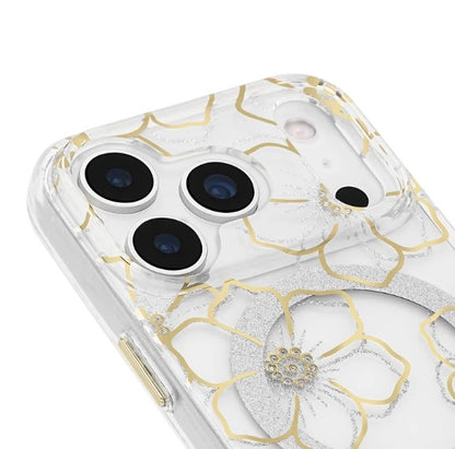Case Mate Floral Gems MagSafe Case for iPhone 17 Pro - Gold