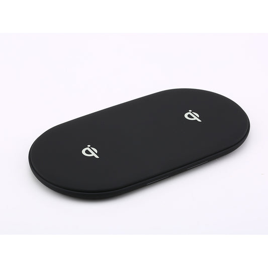 CLEANSKIN Qi CERTIFIED 10W DUAL WIRELESS CHARGING PAD - BLACK