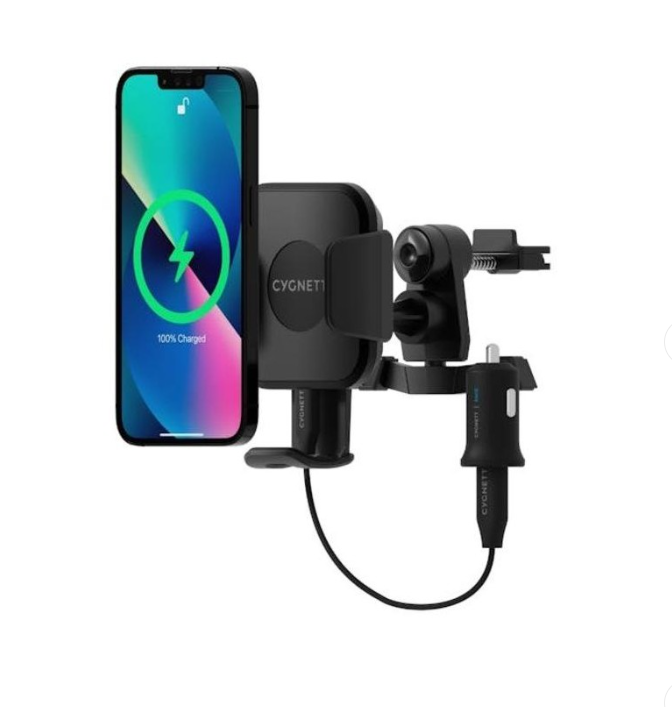 Cygnett Race Wireless Smartphone Car Charger and Vent Mount