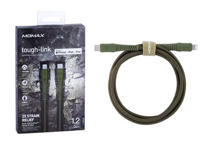 Momax Tough-Link Lightning to Type C Cable 1.2m (Green)