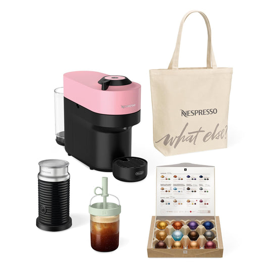 De'Longhi Nespresso Vertuo Pop ENV90PAE Capsule Coffee Machine Value Pack - Candy Pink