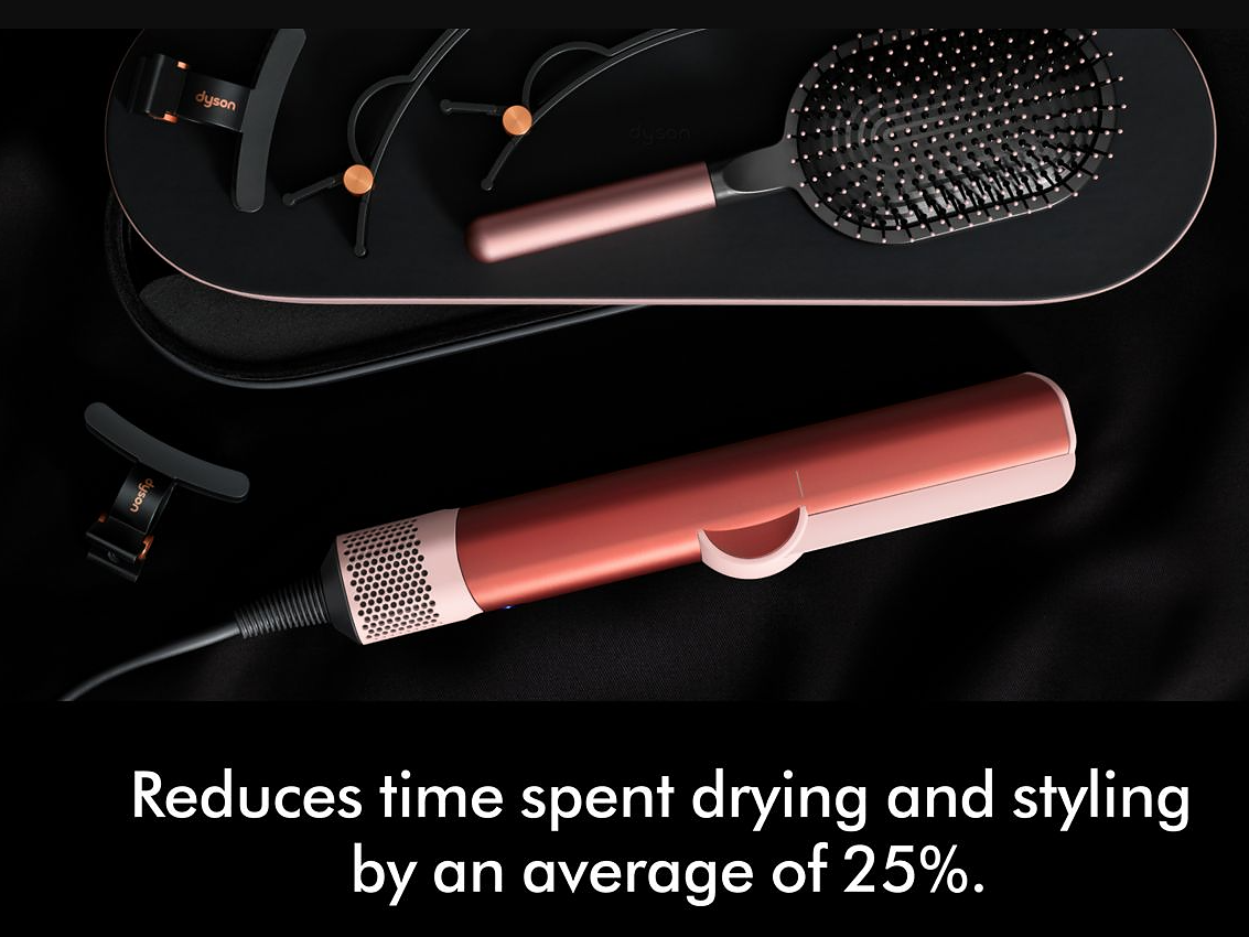 Dyson Airstrait Straightener & Dryer - Strawberry Bronze / Blush Pink
