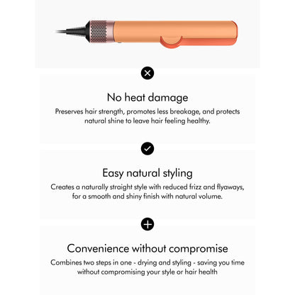 Dyson Airstrait Ceramic Hair Straightener - Apricot and Topaz