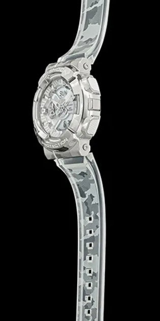 Casio G-Shock Analog Digital Watch - Metal Covered - Silver x Clear
