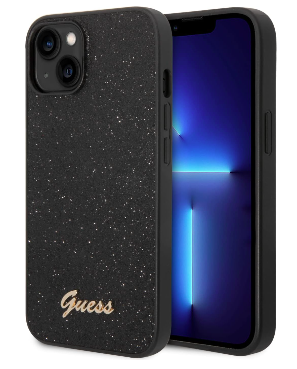 Guess Glitter Flakes Case - iPhone 14+ Plus 6.7' - Black