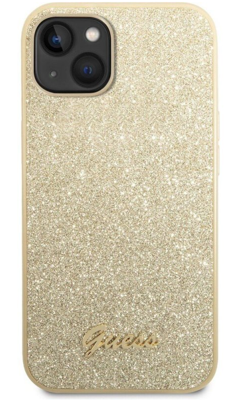 Guess Glitter Flakes Case - iPhone 14 6.1' - Gold