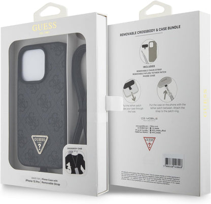 GUESS Diamond Cross Body for iPhone 15 Pro 6.1" - Black