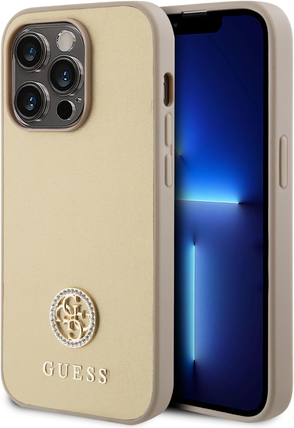 Guess 4G Diamond Smooth Case for iPhone 15 6.1" - Gold