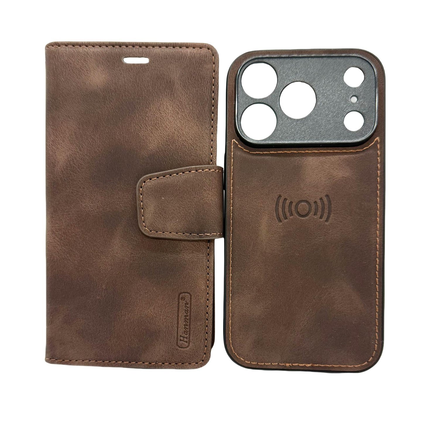 Hanman 2-in-1 Detachable Wallet Case for iPhone 17 Pro (6.3") - Brown