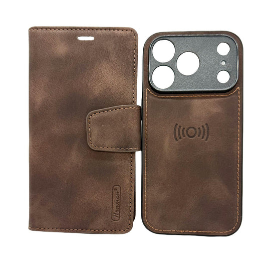 Hanman 2-in-1 Detachable Wallet Case for iPhone 17 Pro (6.3") - Brown
