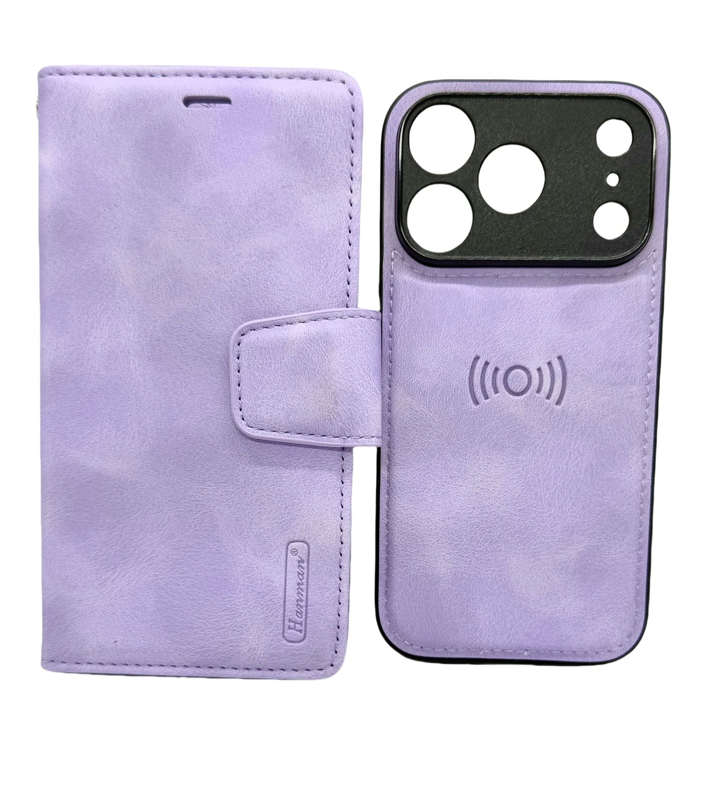 Hanman 2-in-1 Detachable Wallet Case for iPhone 17 Pro Max (6.9") - Purple