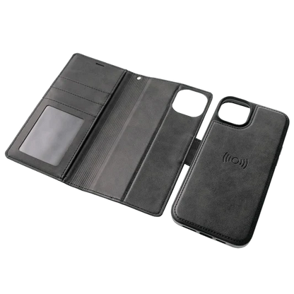 Hanman 2 in 1 Detachable Wallet Case - iPhone 15 Pro 6.1" - Black