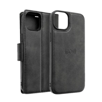 Hanman 2 in 1 Detachable Wallet Case - iPhone 15 Pro 6.1" - Black