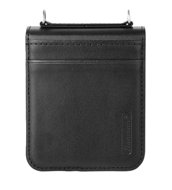 Hanman Wallet Case with Strap for Samsung Galaxy Z Flip 7 /  Flip 8 - Black