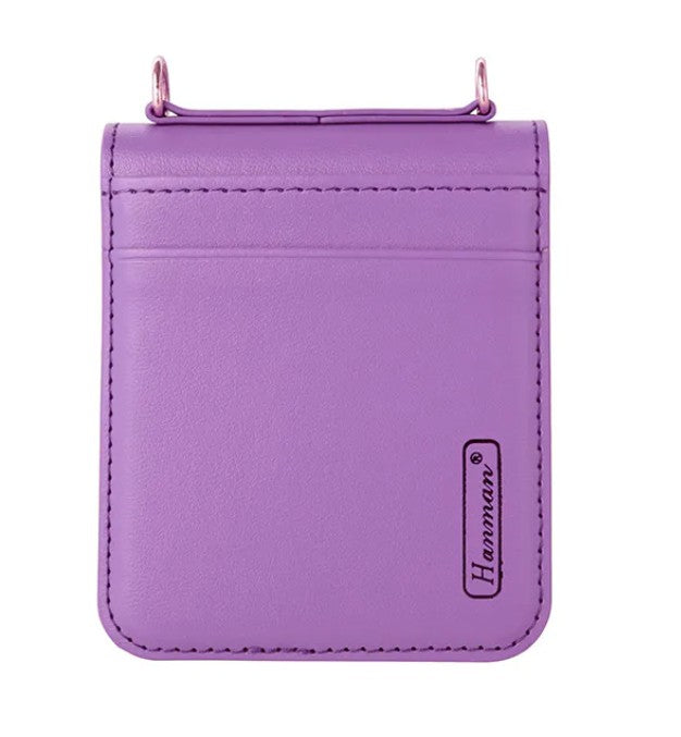 Hanman Wallet Case with Strap for Samsung Galaxy Z Flip 7 /  Flip 8 - Purple