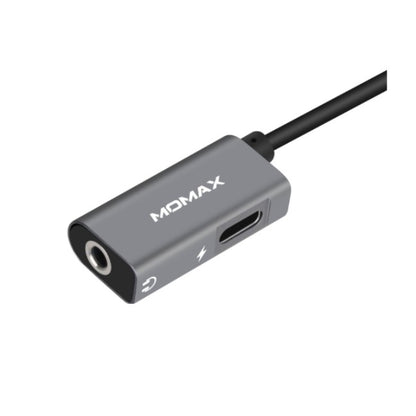 Momax One Link Type C to 3.5mm & Extra Type C for fast charging Adapter