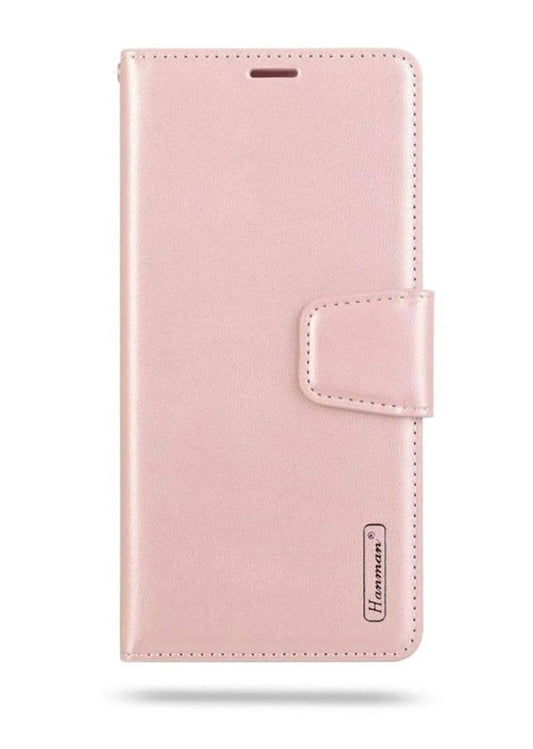 Hanman Diary TPU Book Case for Samsung Galaxy S26 Ultra - Rose Gold