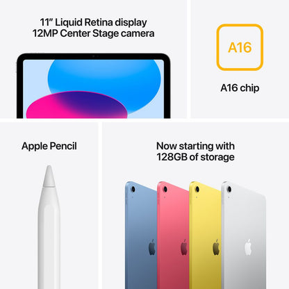 Apple iPad A16 11-inch Wi-Fi 128GB - Pink (Australia Stock)