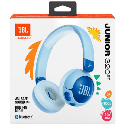 JBL Junior 320BT Wireless On-Ear Kids Headphones - Blue (Australia Stock)