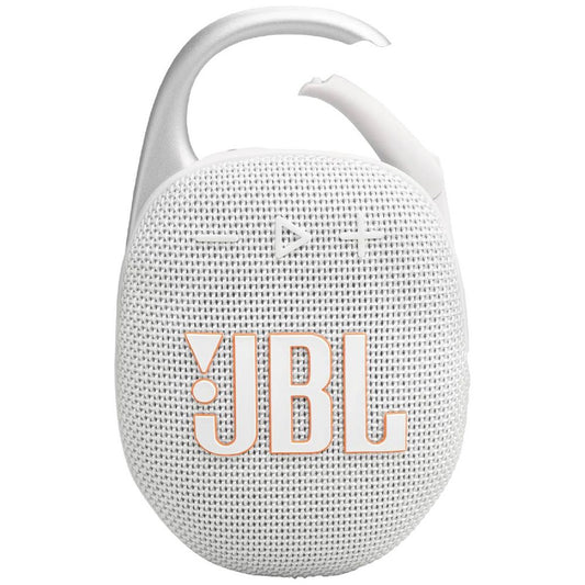 JBL Clip 5 Portable Bluetooth Speaker - White (Australia Stock)