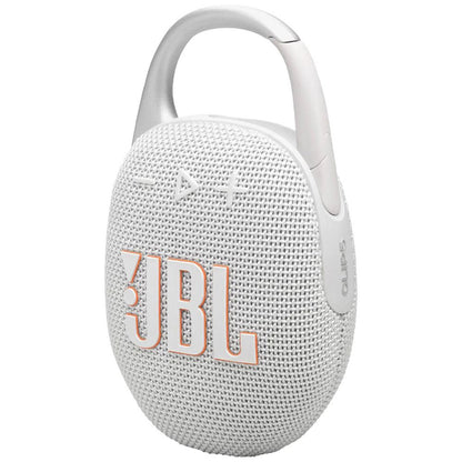 JBL Clip 5 Portable Bluetooth Speaker - White (Australia Stock)