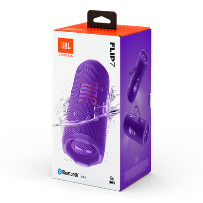 JBL Flip 7 Portable Bluetooth Speaker - Purple (Australia Stock)
