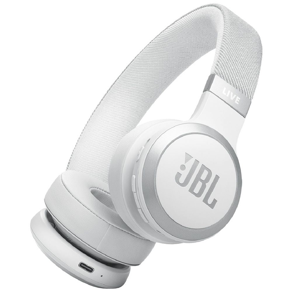 JBL Live 670 true Adaptive Noise Cancelling Wireless On-Ear Headphones - White (Australia Stock)