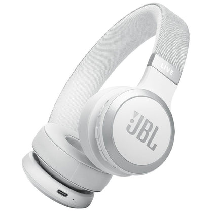 JBL Live 670 true Adaptive Noise Cancelling Wireless On-Ear Headphones - White (Australia Stock)