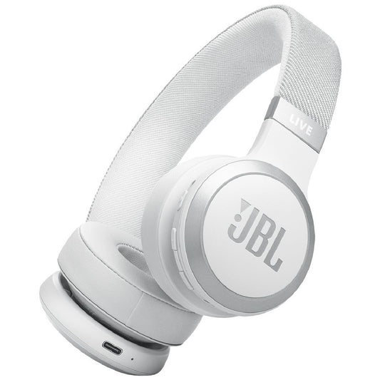 JBL Live 670 true Adaptive Noise Cancelling Wireless On-Ear Headphones - White (Australia Stock)